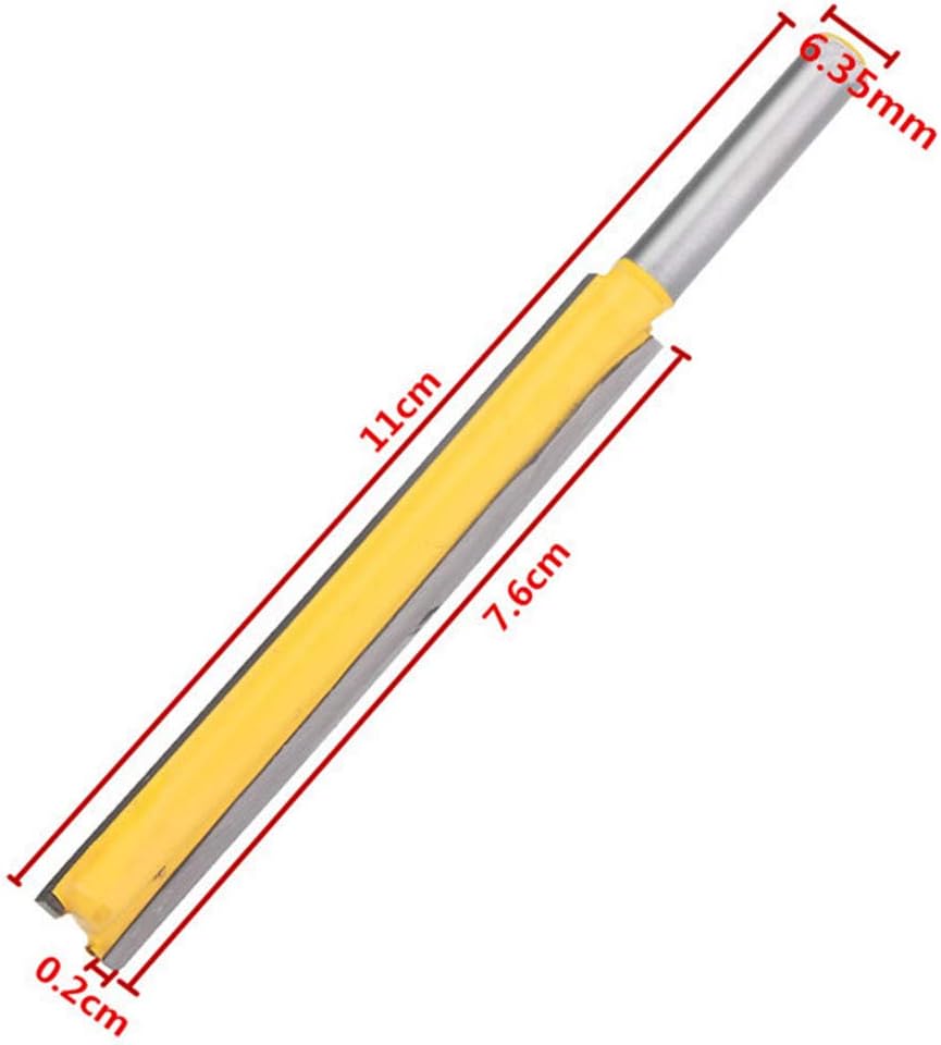 Doolland 1/4 Inch Shank Extra Long Straight Router Bit Wood Working Cutter