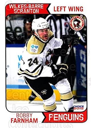 Amazon.com: (CI) Bobby Farnham Hockey Card 2014-15 Wilkes-Barre ...