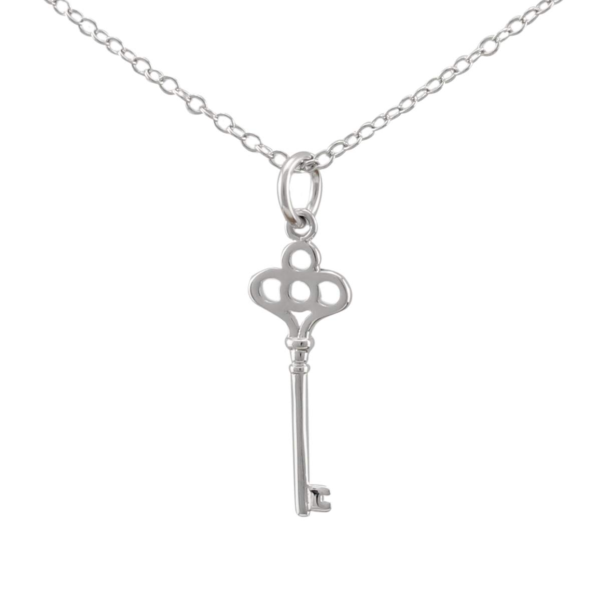 Serebra Jewelry key pendant necklace made of 925 sterling silver for men and women