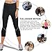 Women Sauna Weight Loss Sweat Pant Fashion Design Slimming Neoprene Hot Body Shaper Leggings (Black Capri-Shorter, 3XL)