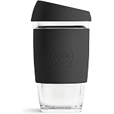 JOCO Cup 16oz - Eco-innovative Borosilicate Glass Reusable Classic Cup - (Ultra Black)
