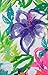 Watercolor Tropical Flowers Abstract Vinyl Flannel Back Tablecloth (52
