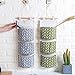 Transer Wall Mounted 3 Bags Storage Bag Over the Door Storage Pockets Wall Door Closet Hanging Storage Bag Organizer (Green)