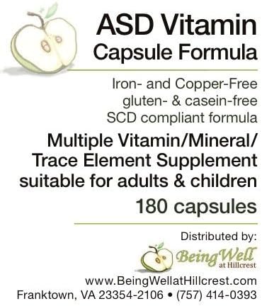 ASD Vitamin Capsule for Children with Autism Spectrum Disorder Multiple Vitamin/mineral/trace Element Supplement by VitaSpectrum