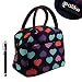 Sealike Cute Love Heart Lunch Bag Tote Bag Lunch Organizer Lunch Holder Lunch Container with Stylus Black
