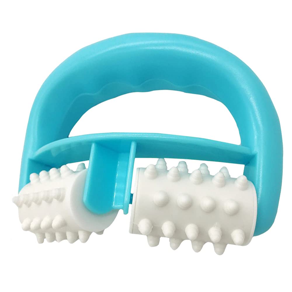 Cellulite Massager Tool, Fascia Blaster Manual Roller with Two-Wheel for Muscle Soreness and Remove Cellulite,Lymphatic Drainage Massager Body Roller Brush for Legs,Neck,Shoulder and Back (Blue)