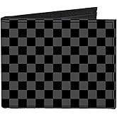 Buckle-Down Men's Standard Canvas Bifold Wallet-Checkered, 4.0" x 3.5"
