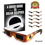 Solar Eclipse Glasses: CE Certified, Eclipse Shades, Solar and Sun Eye Protection, These Glasses are Safe, Light, Reusable - Perfect for the 2017 Total Solar Eclipse - 10 Pack