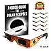 Solar Eclipse Glasses: CE Certified, Eclipse Shades, Solar and Sun Eye Protection, These Glasses are Safe, Light, Reusable - Perfect for the 2017 Total Solar Eclipse - 10 Pack