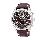 Seiko Men's Brown Dial Brown Leather Strap Chronograph Watch