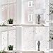 rabbitgoo Window Privacy Film, Frosted Glass Window Film Decorative for Glass, Sun UV Blocking Static Cling Floral Door Covering, Removable House Tint, 3D Vine Pattern, 35.4