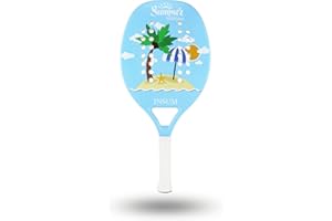 INSUM Beach Tennis Racket Carbon Fiber Surface with Sand Grit Print, Lightweight EVA Soft Racquet, with Cover Bag for Carry
