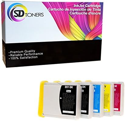 SD Toners Compatible LC-51 LC51 5PK Ink Cartridge For Brother MFC 230C 240C 350C 440CN 465CN 3360C 5460CN 5860CN 665CW 685CW 845CW 885CW