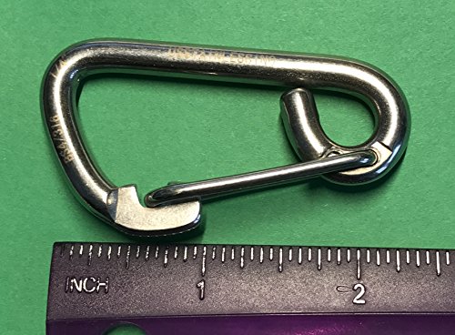 4-Pieces-Stainless-Steel-316-Spring-Hook-Carabiner-14-Marine-Grade-Safety-Clip 4-Pieces-Stainless-Steel-316-Spring-Hook-Carabiner-14-Marine-Grade-Safety-Clip
