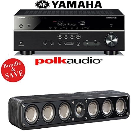 Yamaha RX-V581BL 7.2-Channel Network A/V Receiver + (1) Polk Audio Signature S35 Center Channel Loudspeaker - Bundle