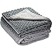 5lb Weighted Blanket with Dot Minky Cover for Kids (Inner Light Gray/Cover Gray & Light Gray, 36