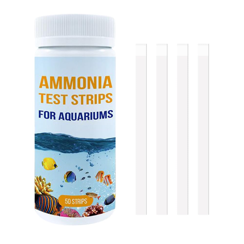 50pcs Aquarium Ammonia Test Strips,NH3/NH4 Test Kit Fast Testing Ammonia for Aquarium/Pond/Pool