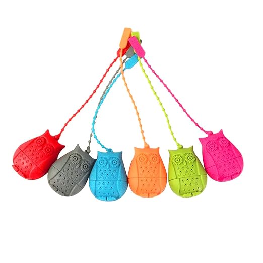Infusor de Té Silicona Creative Cute Colador Filtros para Té con 6