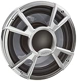 Clarion Corporation of America CMQ2512WL Marine Subwoofer with Built-in Blue LED Light 10" Silver