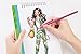 Make It Real 3201 Fashion Design Sketchbook - Graphic Jungle Coloring Book for Girls