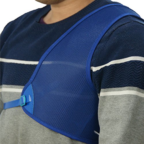 Archery Chest Protector Guard Adjustable Nylon Blue Hunting Shooting