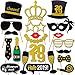 2021 New Years Photo Booth Props Kit(25Pcs), Konsait Funny New Years Eve Party Photo Booth with Stick for Adult Kids Women Man Party Accessories for 2021 New Year Party Decor Decoration Favor Supplies