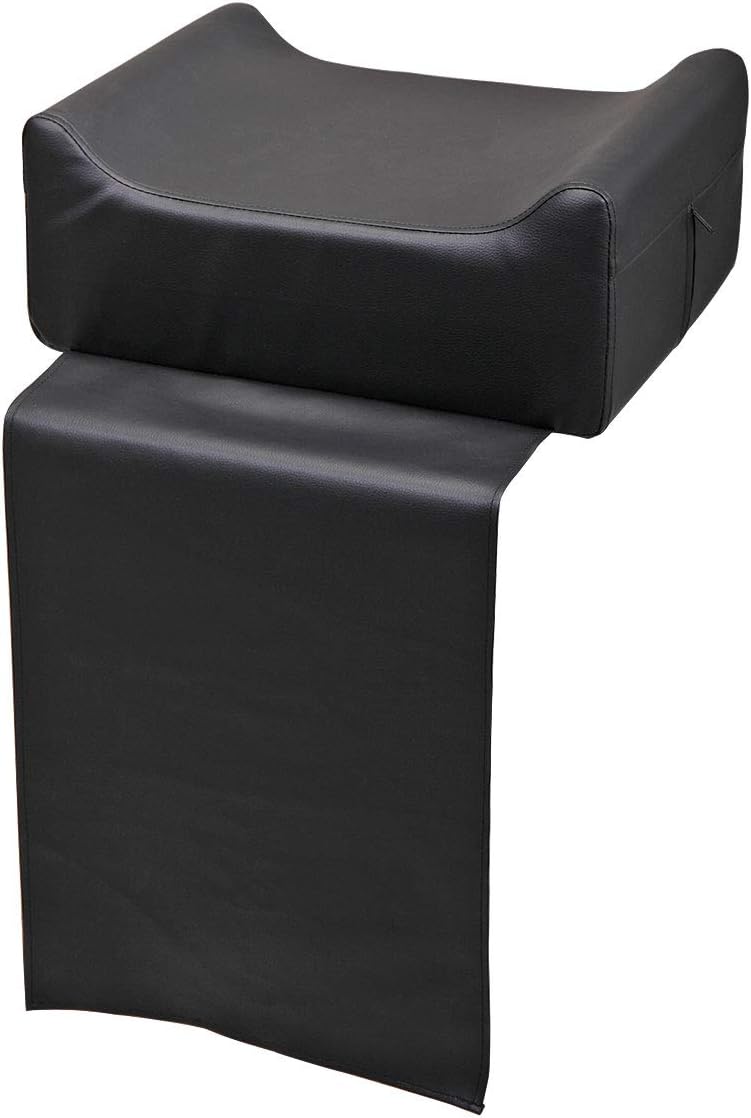 JAXPETY Barber Shop Child Booster Seat, Beauty Salon Spa Massage Equipment for Styling Chair, U-Shaped Leather Seat Cushion, Black: Kitchen & Dining