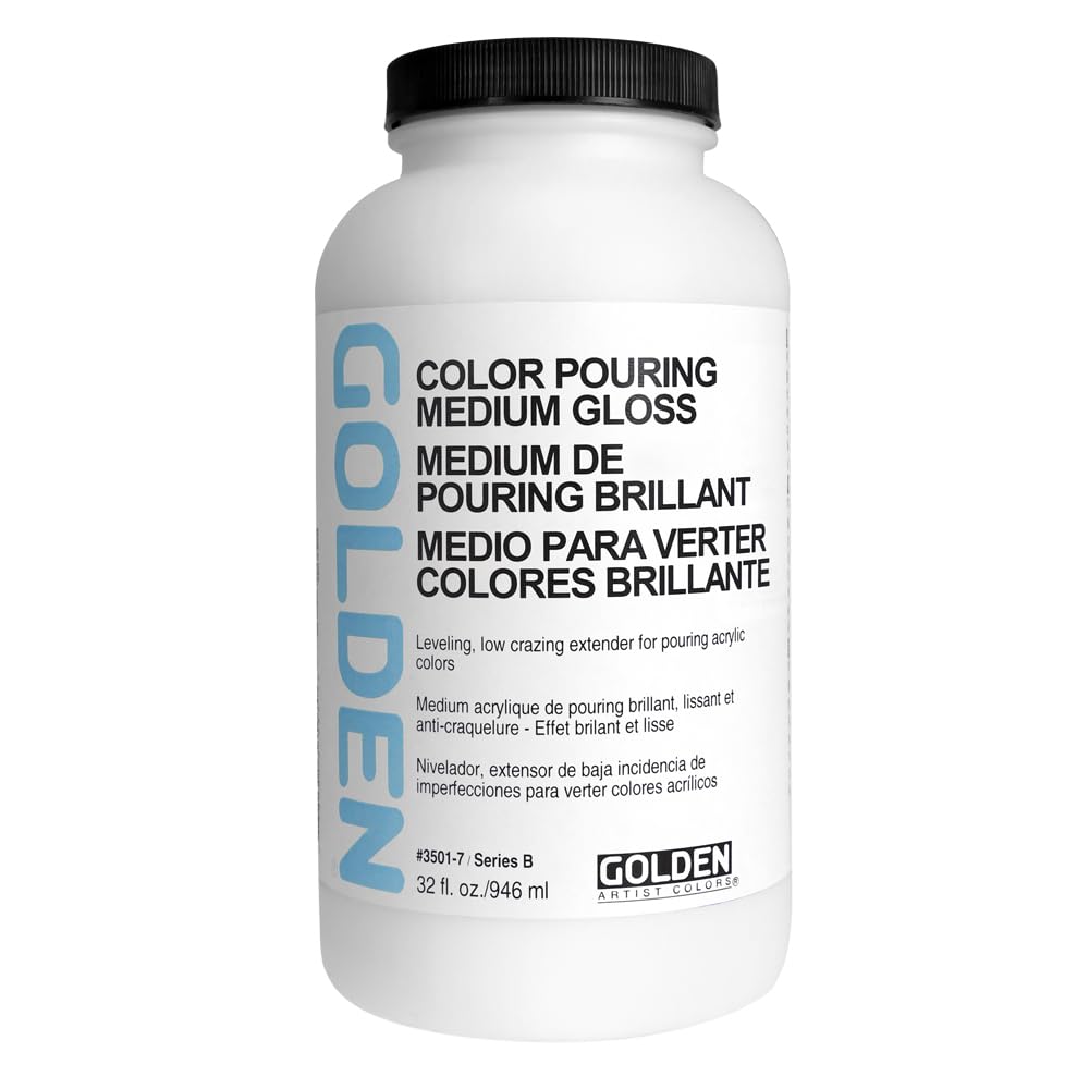 Golden Artist Colors Color Pouring Medium, Gloss Finish, 32 Ounce Bottle (3501-7)