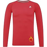 DEVOROPA Youth Boys Compression Thermal Shirt Long Sleeve Kids Fleece Baselayer Soccer Baseball Undershirt Slim/Regular/Husky