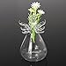 Brccee AC Angel Hanging Glass Angel Flower Vase Plant Flower Vase Hydroponic Office (S)
