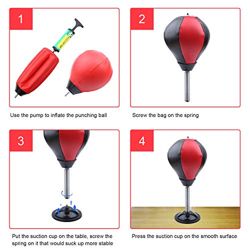 Boealzhl Desktop Punching Bag Desktop Punching Ball Stress Relief