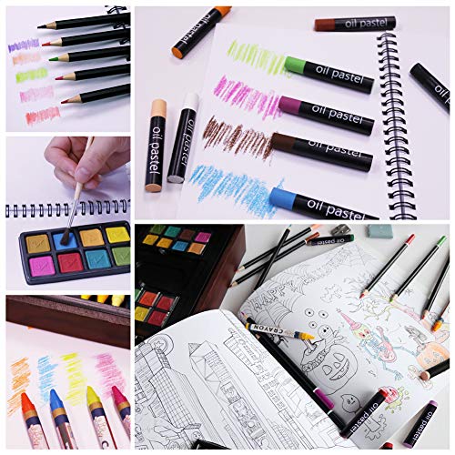 image for LUCKY CROWN 147 Piece Deluxe Art Set,Art Kit for Drawing & Painting,Co