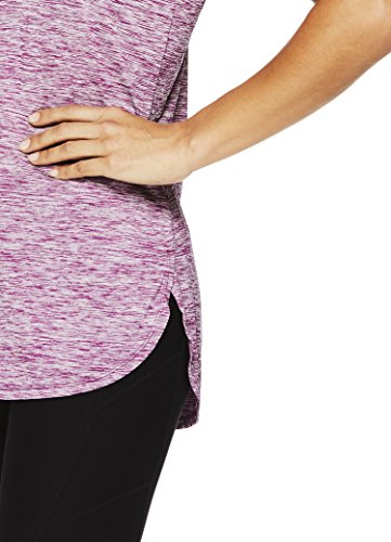 Reebok Women's Legend Active Racerback Basic Tank Top- Contrast Hollyhock Heather/Purple, Small - Thumbnail 3
