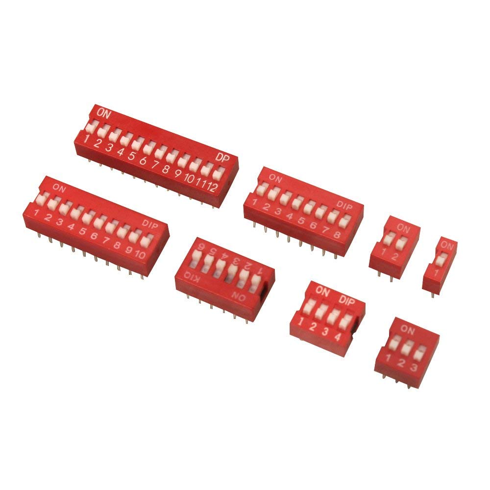 Youmile 40 PCS DIP Switch Assorted Kit Red 1 2 3 4 6 7 8 9 Position 2.54mm On Off Slide Type Switch For Breadboard With Jump Wire - Image 3