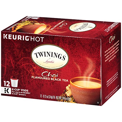 Twinings of London Chai Tea KCups for Keurig, 12 Count (Pack of 1