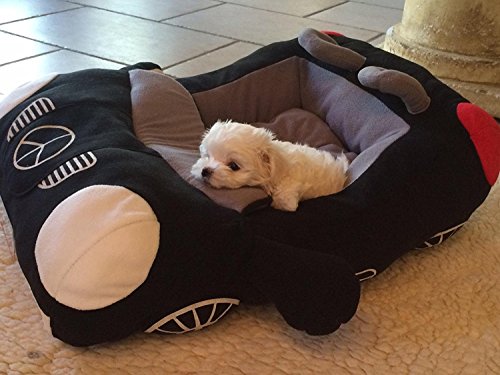 INCX Design-new Deluxe Cute Cozy Black Car Pet Beds Cover for Small-medium Dog 27.6"x19.7"x7.9" - Thumbnail 4