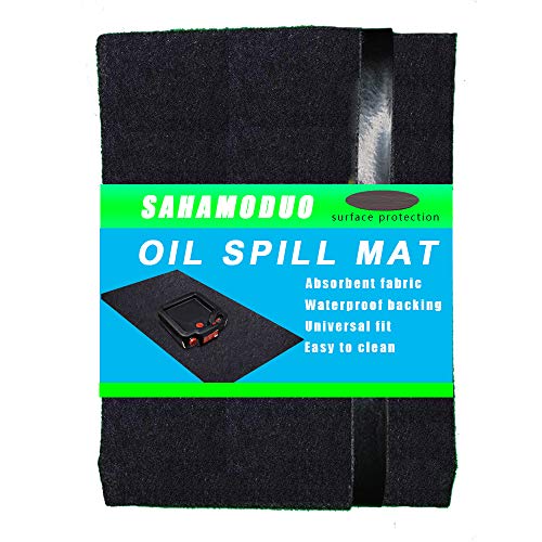 Oil Spill Mat (36"x 30"), Premium Absorbent Garage Floor Oil Mat – Reusable – Oil Pad Contains Liquids, Protects Garage Floor Surface