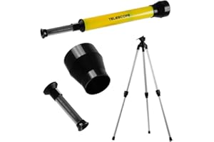 HEY! PLAY! Telescope for Kids with Tripod - 40mm Beginner Optical Viewer with Adjustable Stand and 30x Magnification for Science and Astronomy by Hey Play
