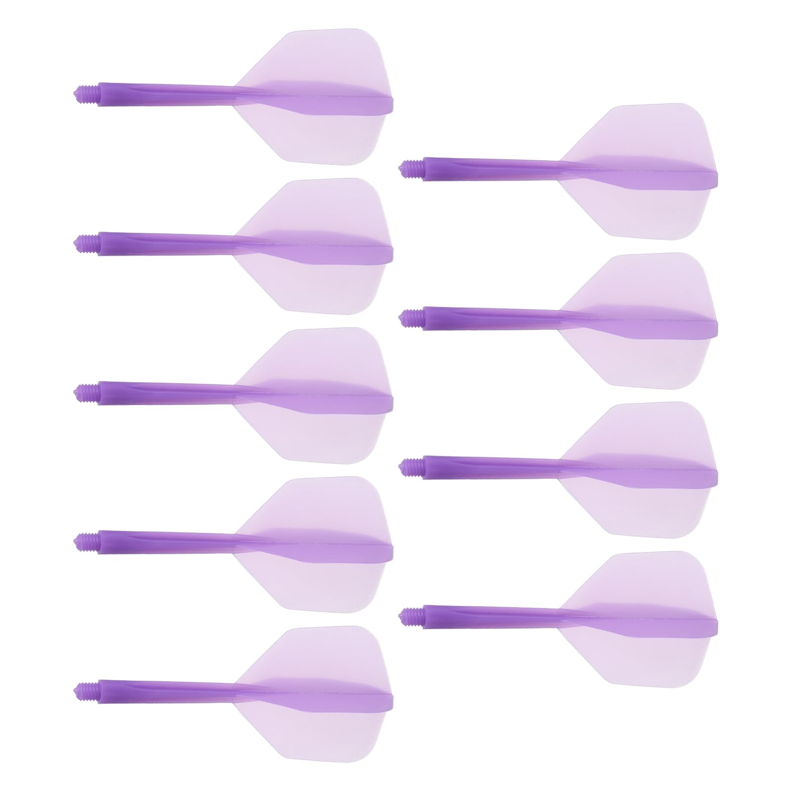 M METERXITY 9 Pack Integrated Dart Shaft and Flights-Screw In-one Dart Accessories, Plastic Anti Break, Apply to Soft Tip Darts and Steel Tip Darts (2BA, Purple)