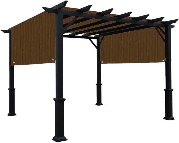 Breathable Pergola Replacement Canopy Cover - HDPE Shade Sail With Rod Pocket - Multiple Sizes (8x8 To 16x12)