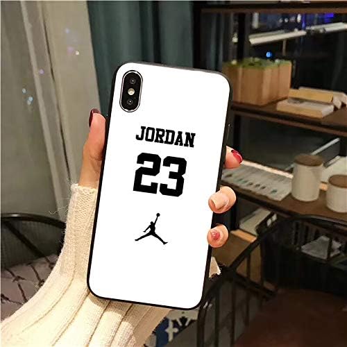 1 piece Air 23 Flyman Jordan Case For iPhone X Xs Max Xr 8 7 6 6s Plus 10 Luxury Sports Simple Glossy Tempered Glass Phone Cover Coque