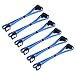 eBoot 6 Pack 18 Inch SATA III 6.0 Gbps Cable with Locking Latch and 90-Degree Plug, Blue