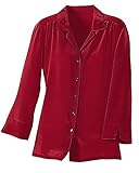 Donnkenny 3/4 Sleeve Blouse, Cherry, X-Large