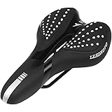 自転車サドル ソフトサドル 低反発サドルクッション PUレザー 穴開き 通気性 人工脂肪ゲル素材 超肉厚 衝撃吸収 お尻が痛くない 防水 人間工学