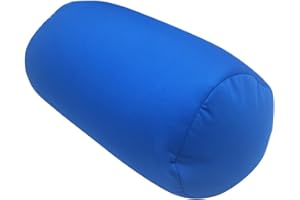 Round Neck Pillow Cylindrical Bolster, Lower Back Support Cylinder Microbead Roll,Smooth Soft Touch Fabric,Tube Cervical Supp