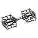 BONMIXC Mountain Bike Pedals Flat Bicycle Pedals Sealed Bearing Metal Platform Road Bike Pedals Black 9/16