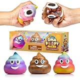 YoYa Toys Poop Emoji DNA Stress Ball 3-Pack - Squeezing, Anxiety Relief Ball for Kids and Adults - Squishy Toys for Autism, Fidgeting, ADHD, Quitting Bad Habits and More - Sensory Rubber Ball