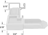 Prime-Line White Plastic Screen Frame Corner 5/16 x 3/4 Inch 50 Pack MP7729-50 view 5
