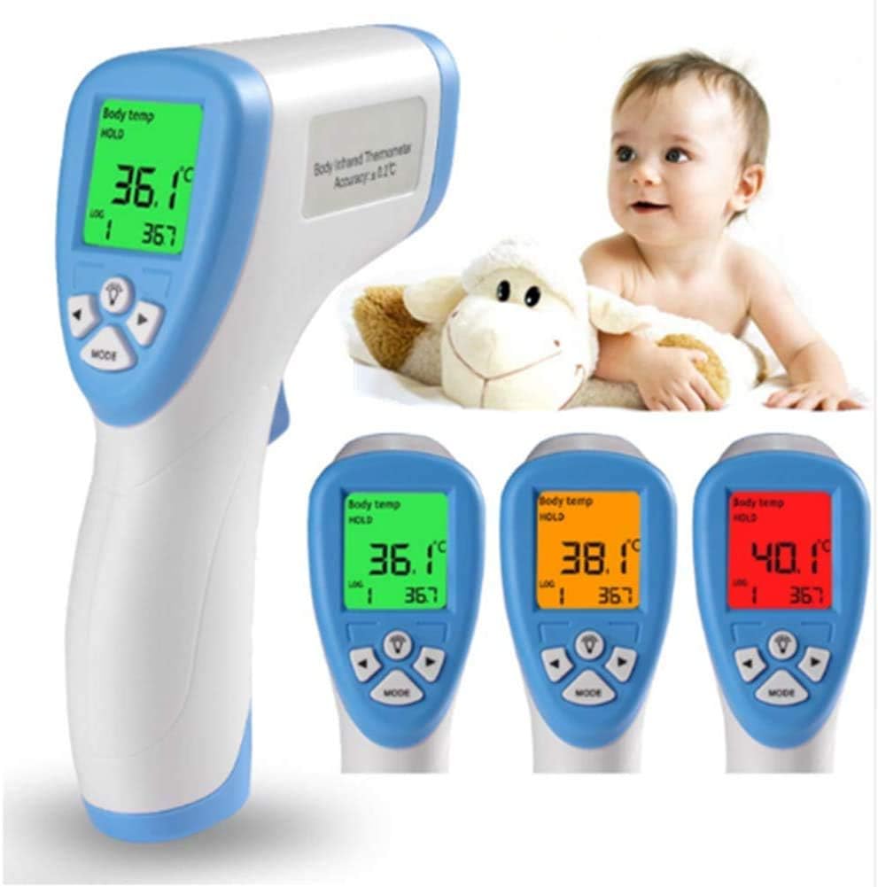 Non-Contact Infrared Electronic Thermometer Digital Thermometer Accurate and Fast Measurement of Temperature Gun for Children Baby Adult Home Health Care,Blue