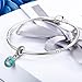 WOSTU 925 Sterling Silver Starflish Dangle Charm for DIY Bracelets Blue Charm for Summer